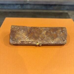 Brahmin Tan Textured Clutch